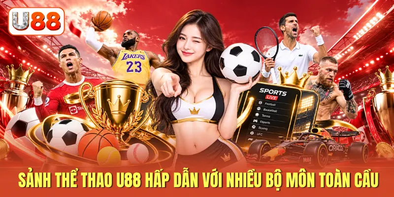 Sảnh thể thao U88 hấp dẫn với nhiều bộ môn toàn cầu